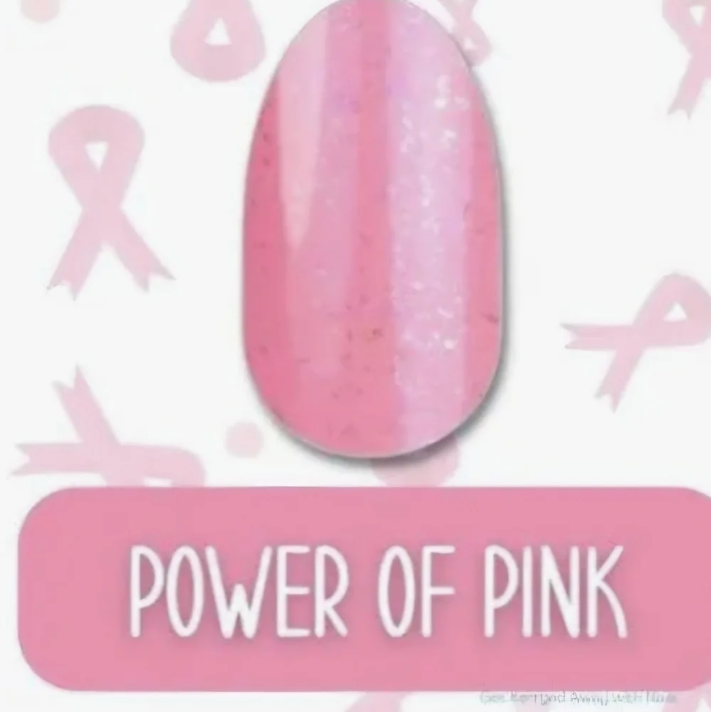 Color Street Nail Strips Power of Pink Glitter Set Retired Awareness Collection